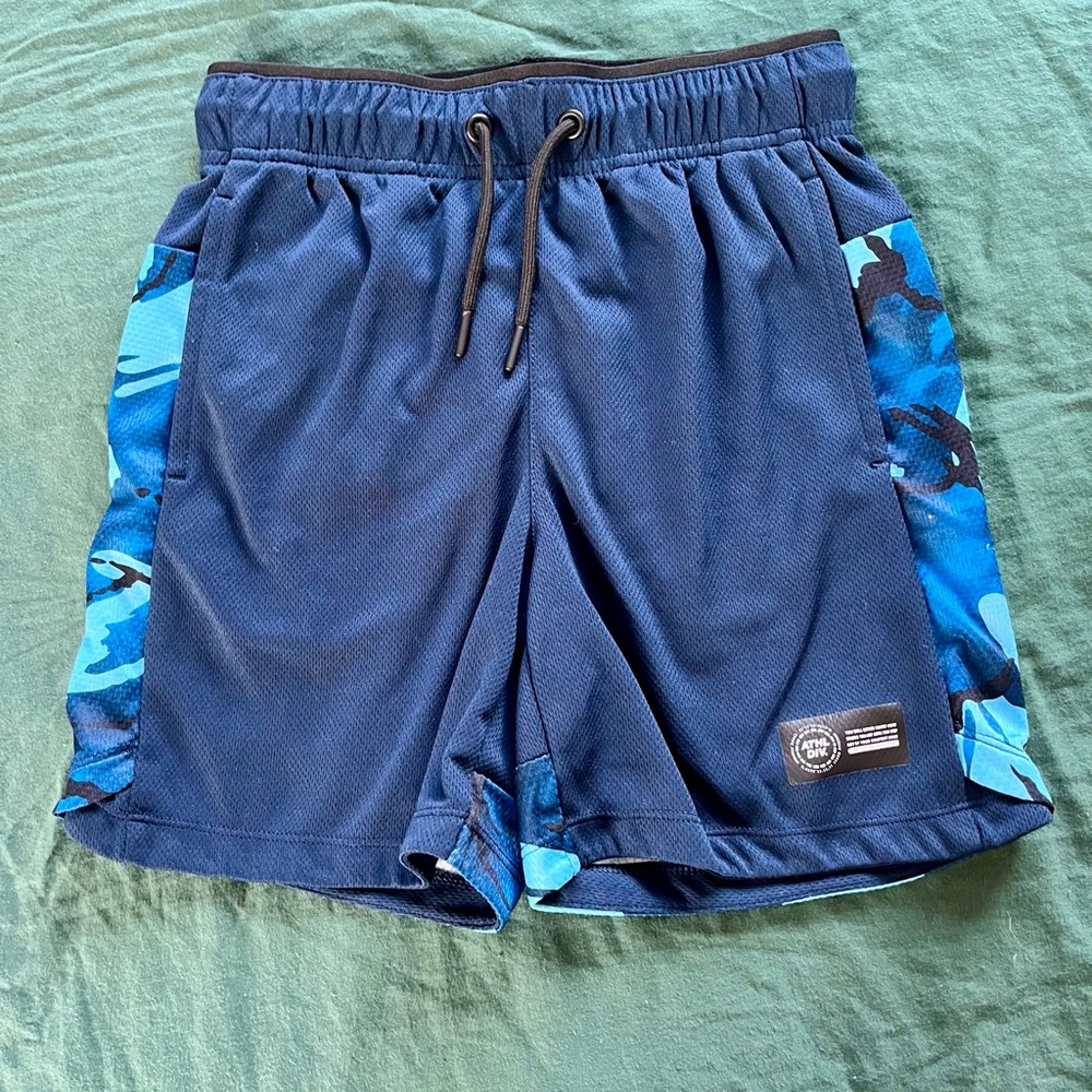 Athletic Works Blue Athletic Shorts Lightweight Elastic Waist
